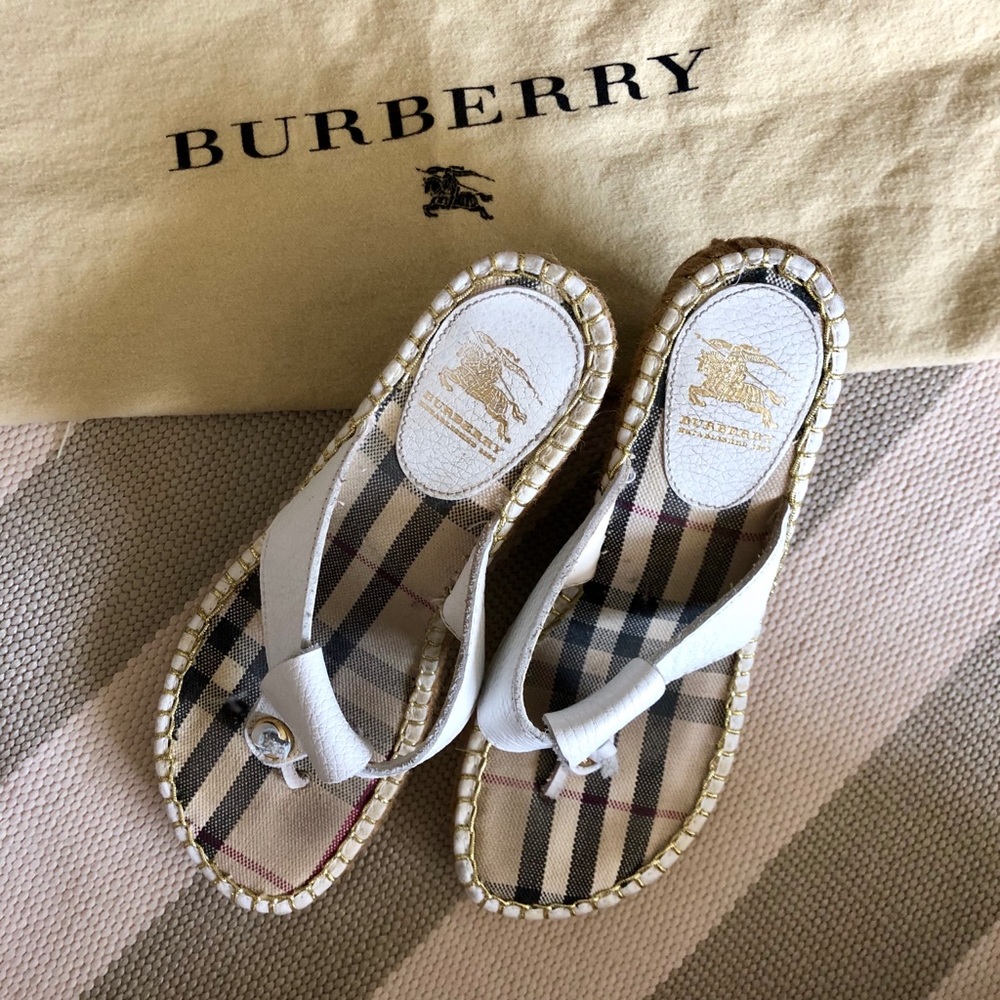 Burberry Plaid Leather Espadrilles